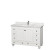 Acclaim 48 In. Single Vanity in White with Top in Carrara White with Square Sink and No Mirror