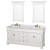 Andover 72 In. Double Vanity in White with Marble Vanity Top in Carrara White with Undermount Sink