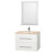 Centra 30 In. Vanity in White with Marble Vanity Top in Ivory and Undermount Sink