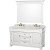 Andover 60 In. Double Vanity in White with Marble Vanity Top in Carrara White with Undermount Sink