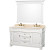 Andover 60 In. Double Vanity in White with Marble Vanity Top in Ivory with Undermount Sink