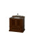 Rochester 36 In. Single Vanity in Cherry with Baltic Brown Top with Oval Sink and No Mirror