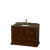 Rochester 48 In. Single Vanity in Cherry with Baltic Brown Top with Oval Sink and No Mirror
