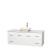 Centra 60 In. Single Vanity in White with Solid SurfaceTop with Bone Porcelain Sink and No Mirror