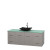 Centra 60 In. Single Vanity in Gray Oak with Green Glass Top with Black Granite Sink and No Mirror