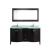 Bridgeport 60 Espresso / Glass Vanity Ensemble with Mirror and Faucet