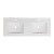 60 Inch W x 18.5 Inch D Double Sink White Ceramic Top for Single Hole Faucet