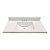 37 In. W x 22 In. D White Vanity Top with Wave Bowl