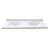 61 In. W x 22 In. D White Vanity Top with 2 Wave Bowls