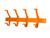 Tangerine orange hook rail