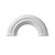 47 in x 26-1/2 Inch x 1-3/4 Inch Polyurethane Decorative Half Round Arch Trim