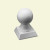 4-3/4 Inch x 3-1/2 Inch x 3-1/2 Inch Polyurethane Pedestal Ball Top for Newel Post in 5 or 7 Inch Balustrade System