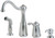 Marielle Lead Free Four-Hole Two-Handle Kitchen Faucet in Stainless Steel