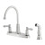 Harbor Lead Free Four-Hole Two-Handle High-Arc Faucet in Stainless Steel