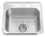 Stainless Steel Single Bar Sink 15 X 15 X 6 In. Deep