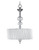 Bayonne Collection 3-Light 120 in. Hanging Brushed Nickel Inverted Pendant