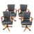 Kingston Dark Oak Poker Table Arm Chair  - Set of 4