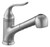 Coralais Single-Control Pullout Spray Kitchen Sink Faucet In Brushed Chrome