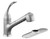 Coralais Single-Control Pullout Spray Kitchen Sink Faucet In Brushed Chrome
