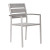 Metropolitan Slated Armchair Brushed Aluminum