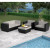 Park Terrace Textured Black 5 Piece Sofa Patio Set