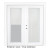 Steel Garden Door - Internal Mini Blinds - 6 Ft. x 82.375 In. Pre-Finish White - Right Hand