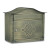 Peninsula Locking Wall Mount Mailbox Antique Brass with Embossing