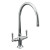 Hirise Two Handle Kitchen Sink Faucet In Polished Stainless