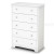 Bel Air; 5-Drawer Chest; Pure White