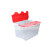 Storage Tote Flip-Top; 49 Litre - Clear / Red