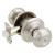 Satin Nickel Locking Bed and Bath Georgian Door Knob