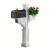 Signature Plus Mailbox Post (White) - New England styled mailbox post with planter & paper holder