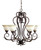 Olympus Tradition Collection 6-Light Chandelier in Crackled Bronze with Silver