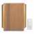 Wireless Battery Operated Door Chime Kit With Oak Finish Cover And Satin Brass Finish Side Tubes
