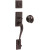 Venetian Bronze Hawthorne Handleset with Laurel Interior Knob