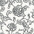 20.5 In. W White and Black Large Scale Dramatic Floral Outline Wallpaper