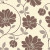20.5 In. W Brown and Beige Large Scale Retro Floral Trail Wallpaper