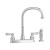 Hampton 2-Handle Kitchen Faucet in Satin Nickel with Escutcheon Plate