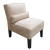 Armless Chair In Premier Microsuede Oatmeal