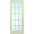 Interior 15 Lite French Door Primed With Martele Privacy Glass - 32 Inches x 80 Inches