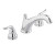 Princeton Lever 2-Handle Deck Mount Roman Tub Faucet Trim Kit Only in Satin Nickel (Valve not included)