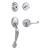 Weiser Kingsway Handle Set with Alfini Lever Interior; Satin Chrome Finish