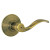 Accent Privacy Left Hand Lever - Antique Brass