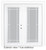 Steel Garden Door-Prairie Style Grill-6 Ft. x 82.375 In. Pre-Finished White Lowe Argon-Left Hand