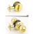 Bright Brass Deadbolt / Orbit Door Knob Combination Pack