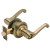 Front Entry - Keyed Locking Lever; Flair Antique Brass; SecureKey