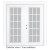 Steel Garden Door-15 Lite Internal Grill-5 Ft. x 82.375 In. Pre-Finished White Lowe Argon-Right Hand