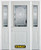 66 In. x 82 In. 1/2 Lite 1-Panel Pre-Finished White Steel Entry Door with Sidelites and Brickmould