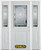 66 In. x 82 In. 1/2 Lite 1-Panel Pre-Finished White Steel Entry Door with Sidelites and Brickmould