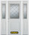 66 In. x 82 In. 1/2 Lite 1-Panel Pre-Finished White Steel Entry Door with Sidelites and Brickmould